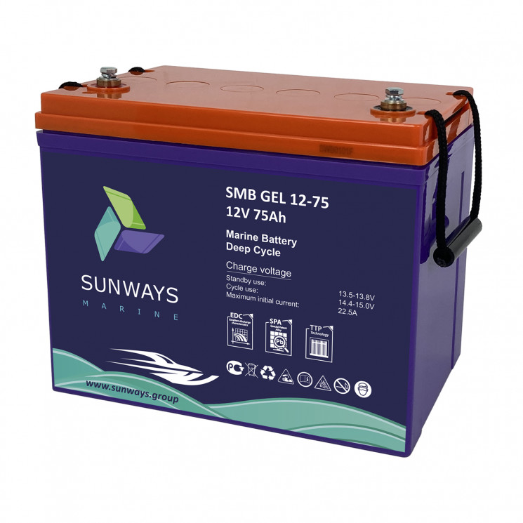 Аккумуляторная батарея Sunways Marine SMB GEL 12-75 купить в Мурманске