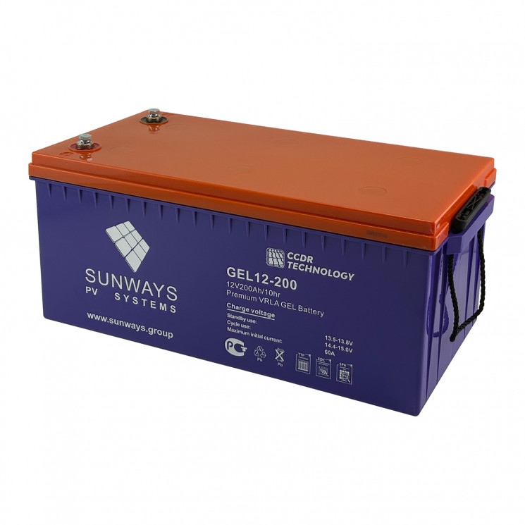 Аккумуляторная батарея SUNWAYS GEL 12-200 купить в Мурманске